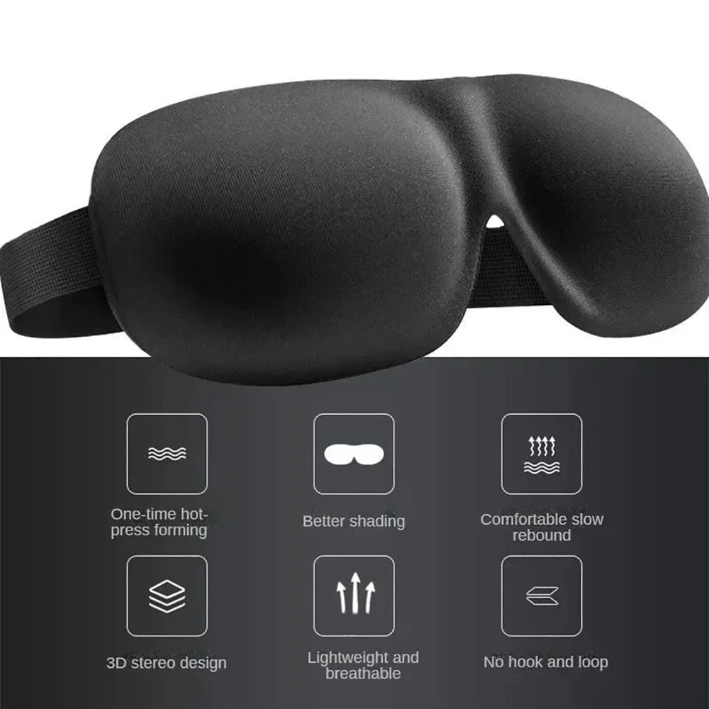 3D Contoured Sleep Mask — Zero Pressure Eye Mask for Deep Rest