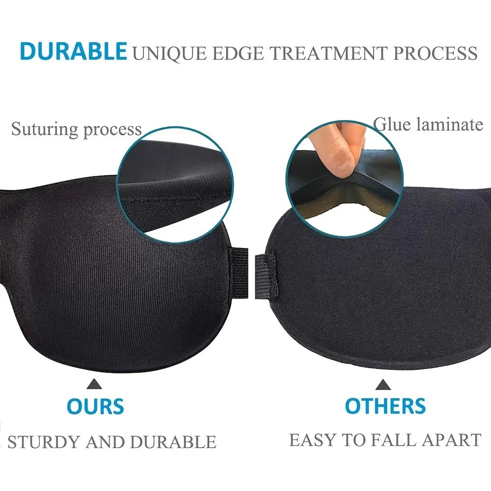 3D Contoured Sleep Mask — Zero Pressure Eye Mask for Deep Rest