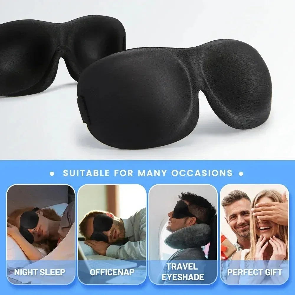 3D Contoured Sleep Mask — Zero Pressure Eye Mask for Deep Rest