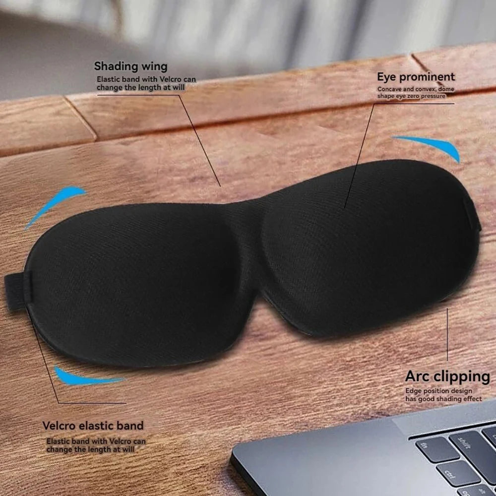 3D Contoured Sleep Mask — Zero Pressure Eye Mask for Deep Rest